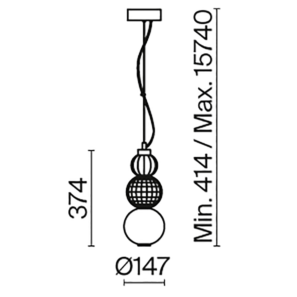 Lampa wisząca Maytoni Collar IP20 x P069PL-L16G3K | Złoto