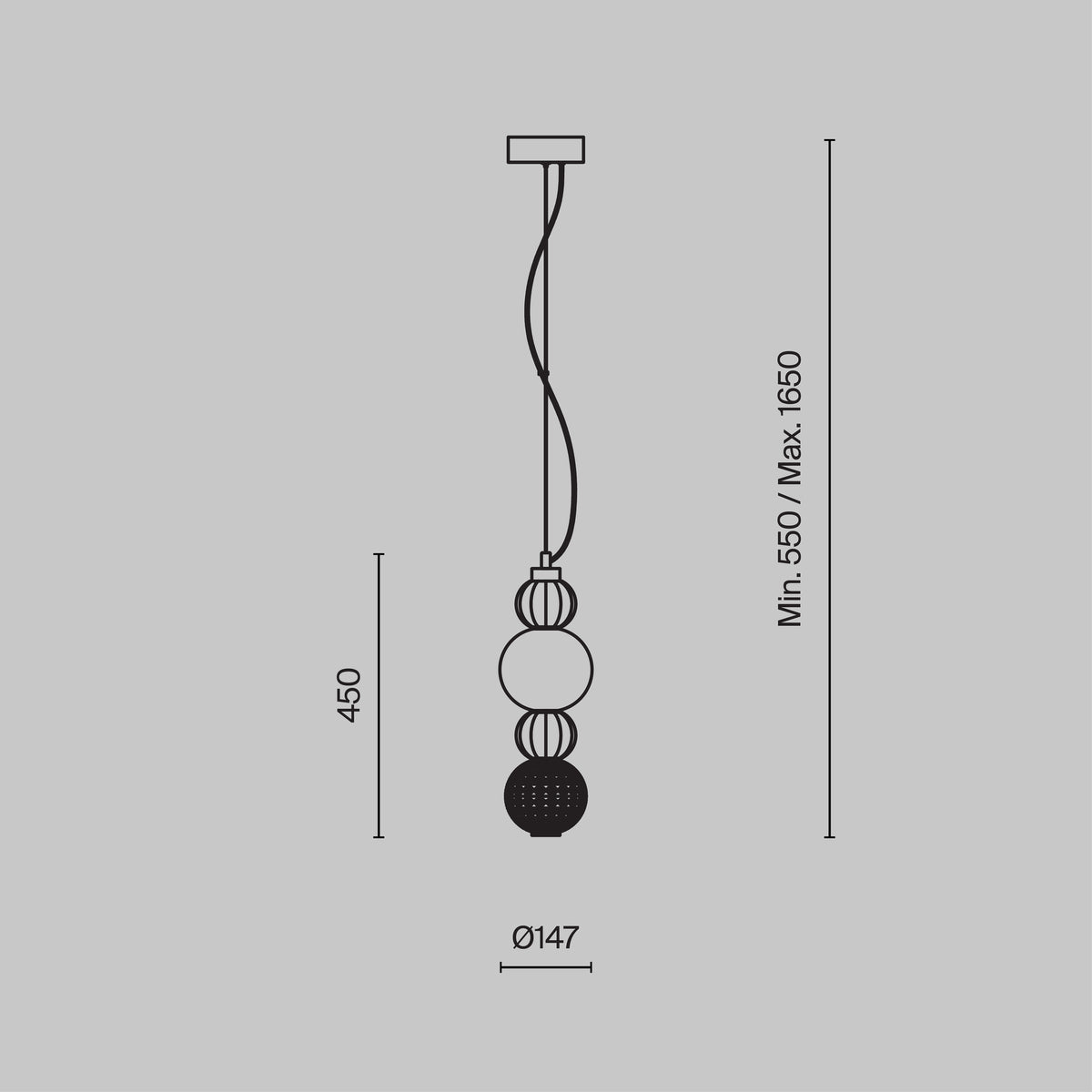 Lampa wisząca Maytoni Collar IP20 x P069PL-L17CH3K | Chrom