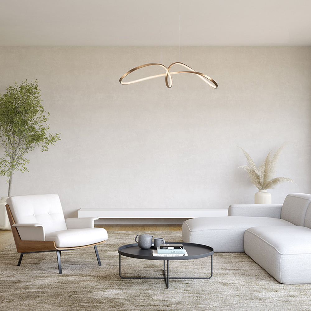 Lampa wisząca Maytoni Curve IP20 x MOD156PL-L52G4K | Złoto