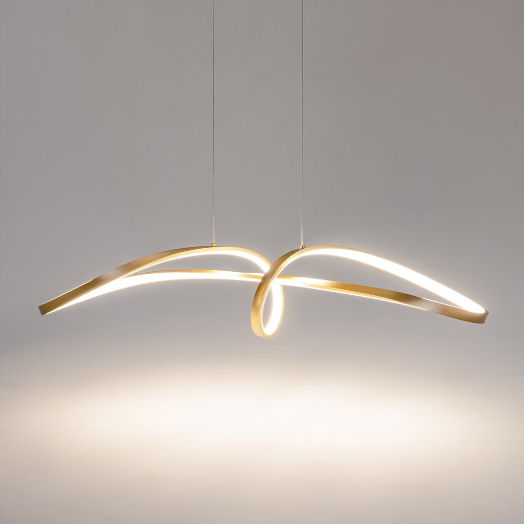 Lampa wisząca Maytoni Curve IP20 x MOD156PL-L52G4K | Złoto