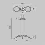 Lampa wisząca Maytoni Curve IP20 x MOD156PL-L52G4K | Złoto