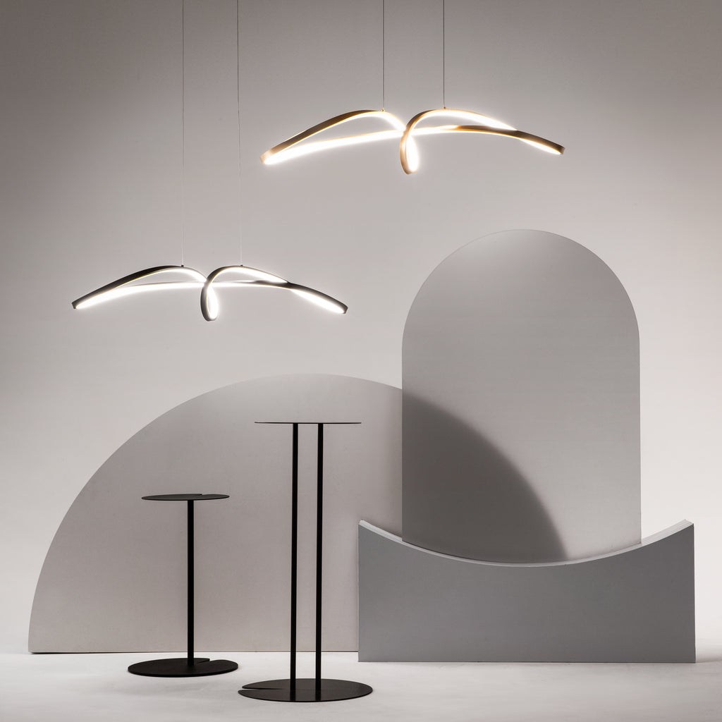 Lampa wisząca Maytoni Curve IP20 x MOD156PL-L52G4K | Złoto