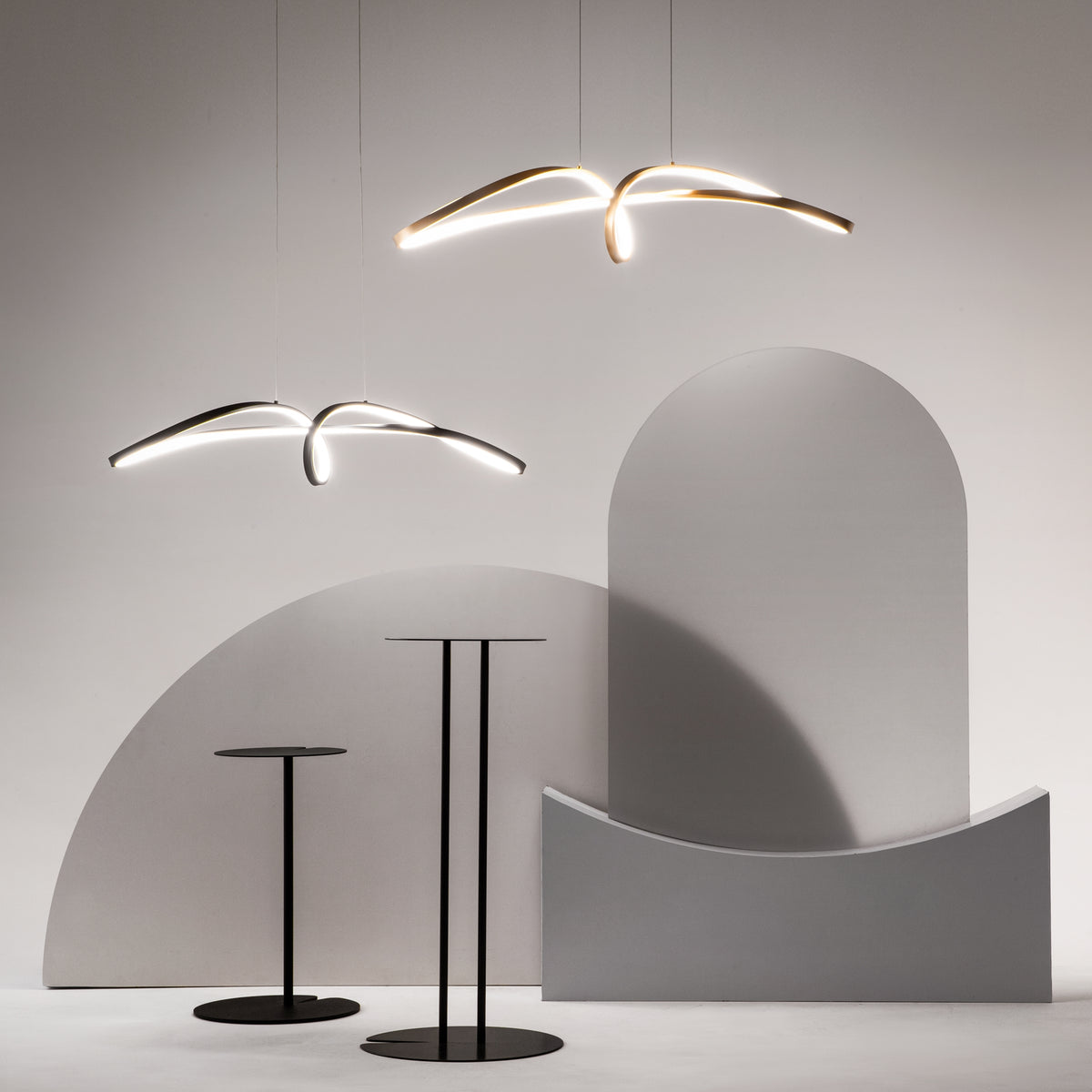 Lampa wisząca Maytoni Curve IP20 x MOD156PL-L52G4K | Złoto