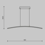 Lampa wisząca Maytoni Curve IP20 x MOD243PL-L18BK | Czarny