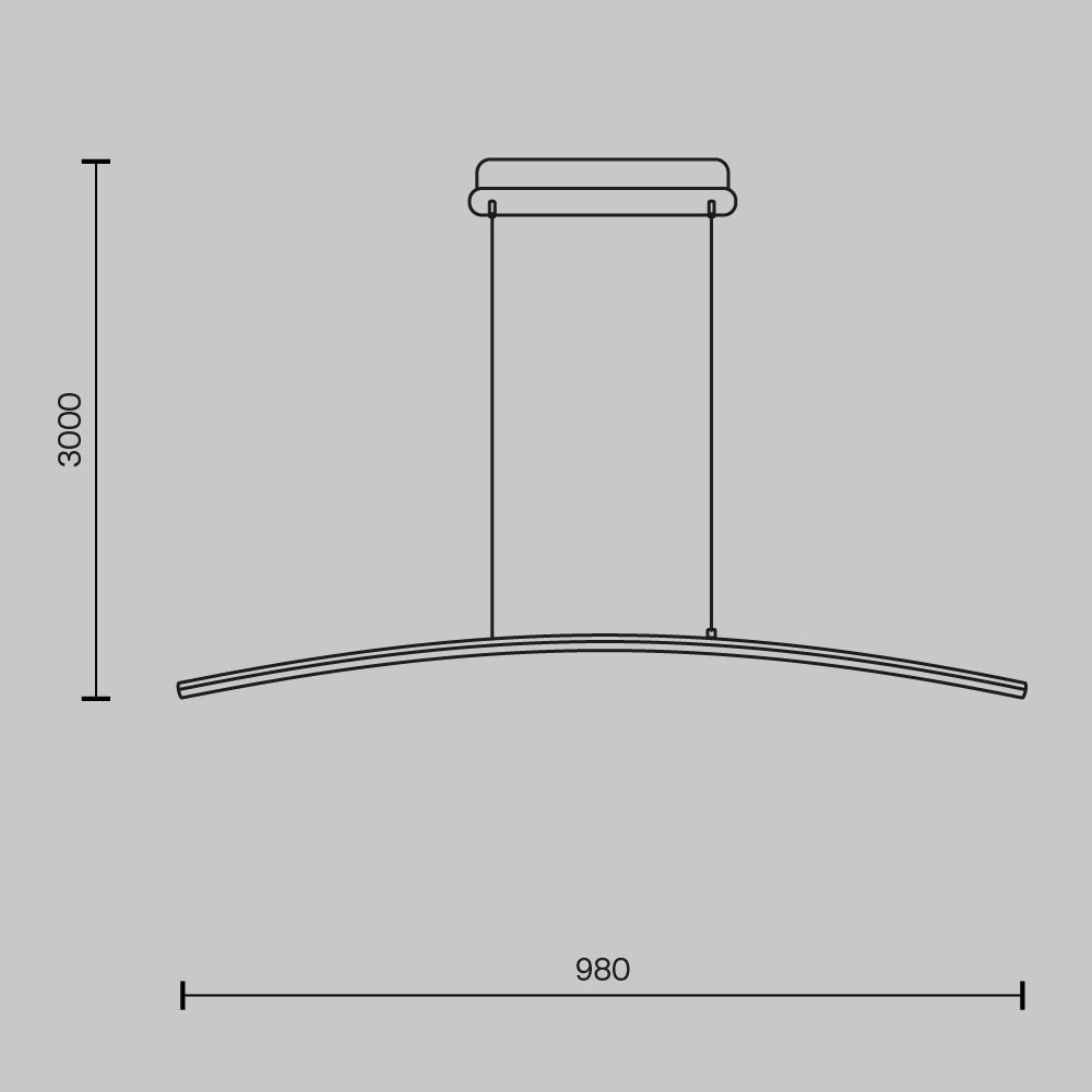 Lampa wisząca Maytoni Curve IP20 x MOD243PL-L18BK | Czarny