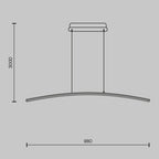 Lampa wisząca Maytoni Curve IP20 x MOD243PL-L18BSK | Mosiądz