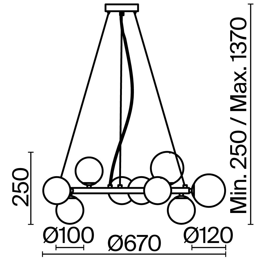 Lampa wisząca Maytoni Dallas IP20 11xG9 MOD545PL-11CH | Chrom