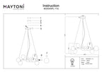 Lampa wisząca Maytoni Dallas IP20 11xG9 MOD545PL-11G | Złoto