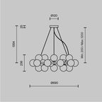 Lampa wisząca Maytoni Dallas IP20 25xG9 MOD545PL-25B | Czarny