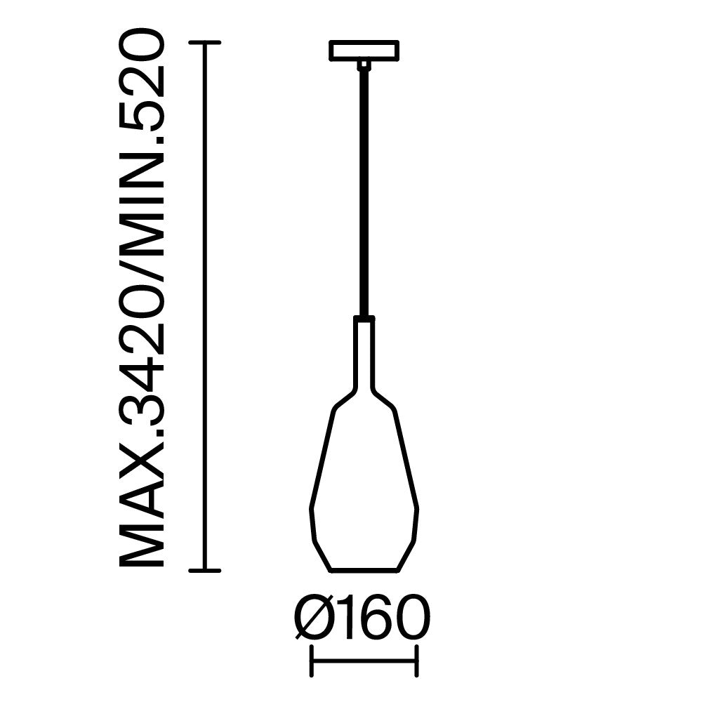 Lampa wisząca Maytoni Duality IP20 1xE27 MOD271PL-01B7 | Czarny