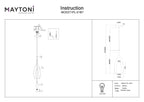Lampa wisząca Maytoni Duality IP20 1xE27 MOD271PL-01B7 | Czarny