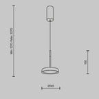 Lampa wisząca Maytoni El IP20 x MOD041PL-L15TR3K | Czarny