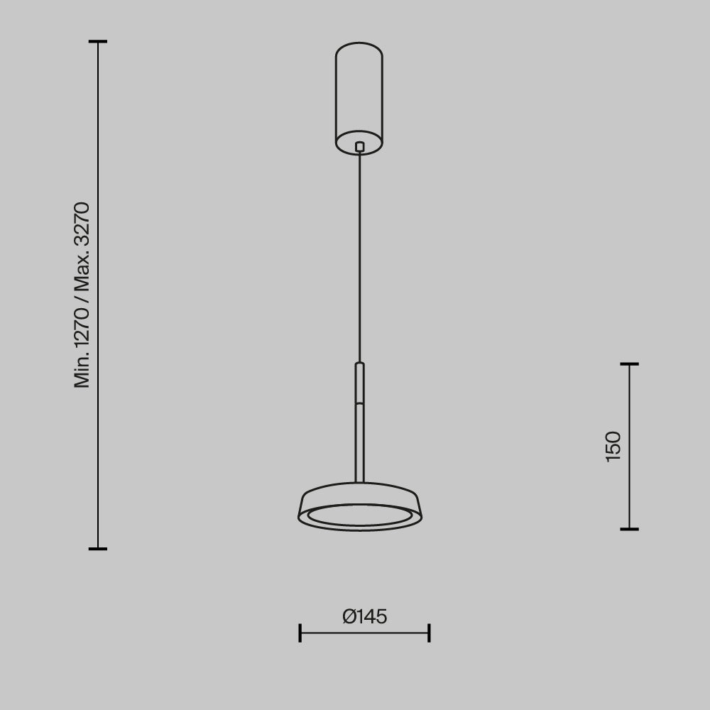 Lampa wisząca Maytoni El IP20 x MOD041PL-L15TR3K | Czarny