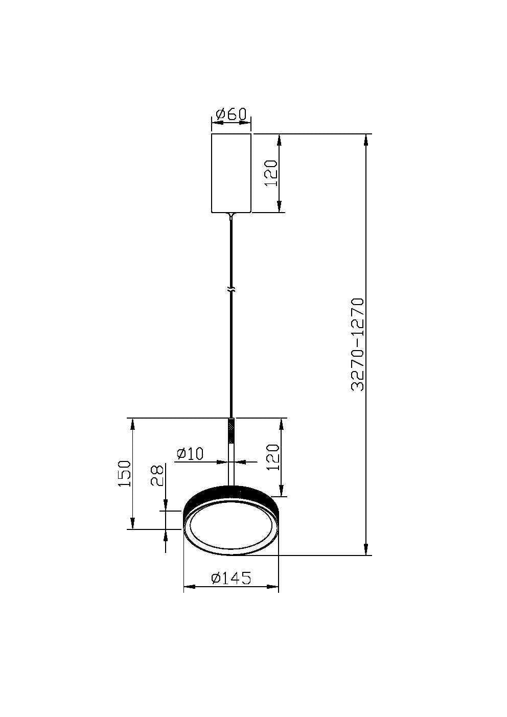 Lampa wisząca Maytoni El IP20 x MOD041PL-L15WG3K | Czarny