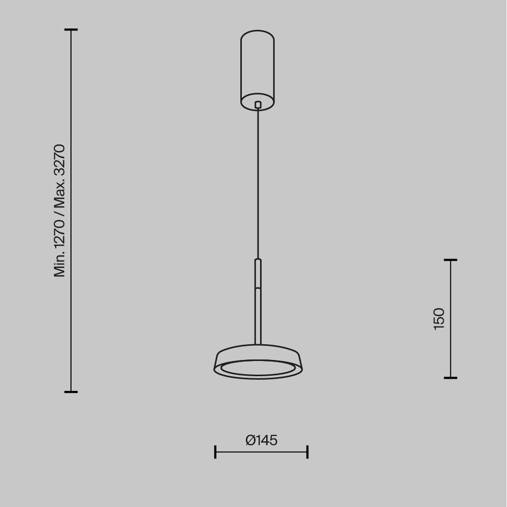 Lampa wisząca Maytoni El IP20 x MOD041PL-L15WG3K | Czarny