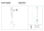Lampa wisząca Maytoni Erich IP20 1xE14 MOD221-PL-01-G | Mosiądz