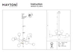 Lampa wisząca Maytoni Erich IP20 8xE14 MOD221-PL-08-N | Nikiel