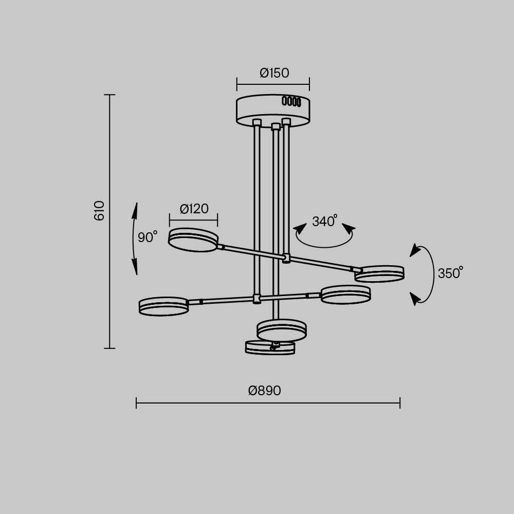 Lampa wisząca Maytoni Fad IP20 x MOD070PL-L38B3K | Czarny