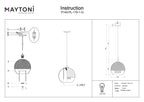 Lampa wisząca Maytoni Fermi IP20 1xE27 P140-PL-170-1-G | Złoto