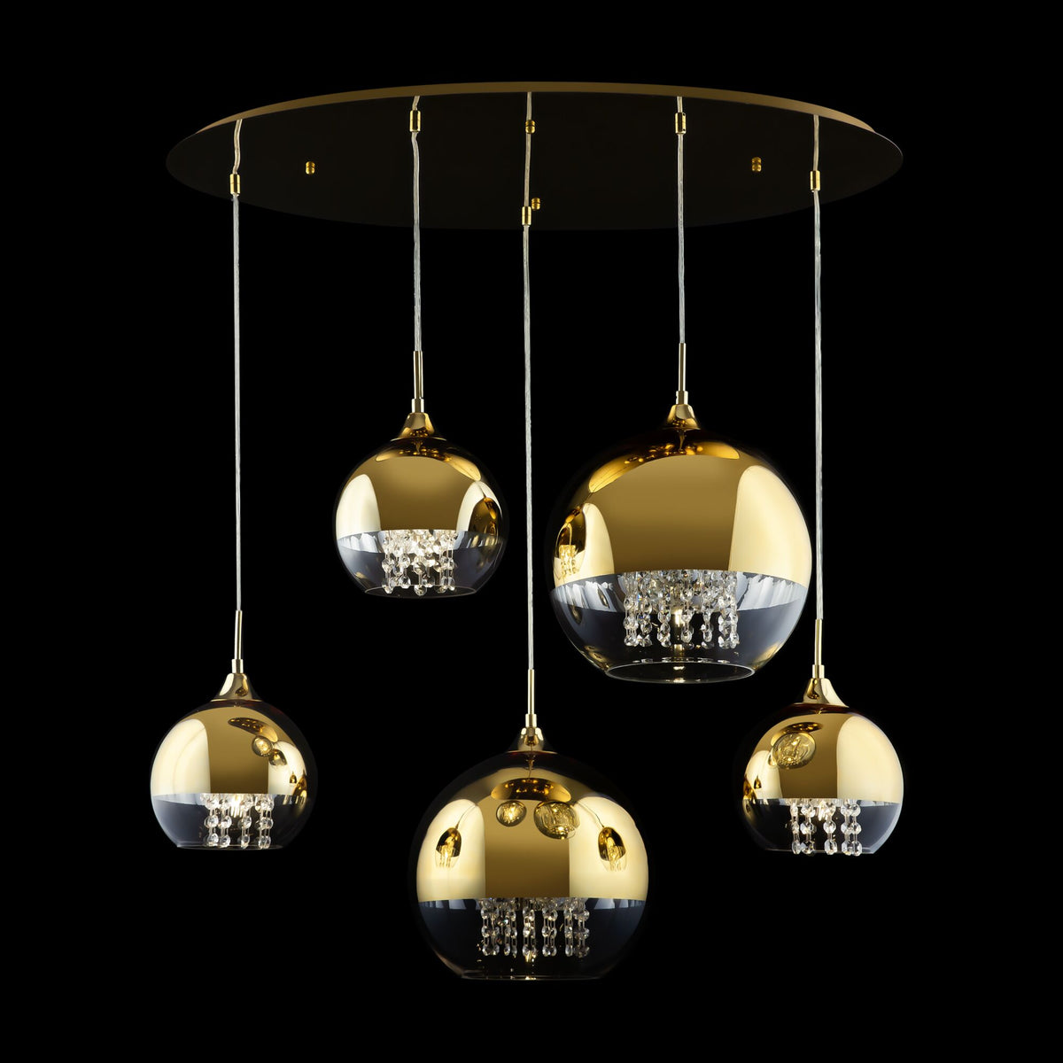 Lampa wisząca Maytoni Fermi IP20 5xE27 P140-PL-170-5-G | Złoto