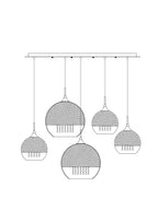 Lampa wisząca Maytoni Fermi IP20 5xE27 P140-PL-170-5-G | Złoto