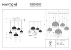 Lampa wisząca Maytoni Fermi IP20 5xE27 P140-PL-170-5-G | Złoto