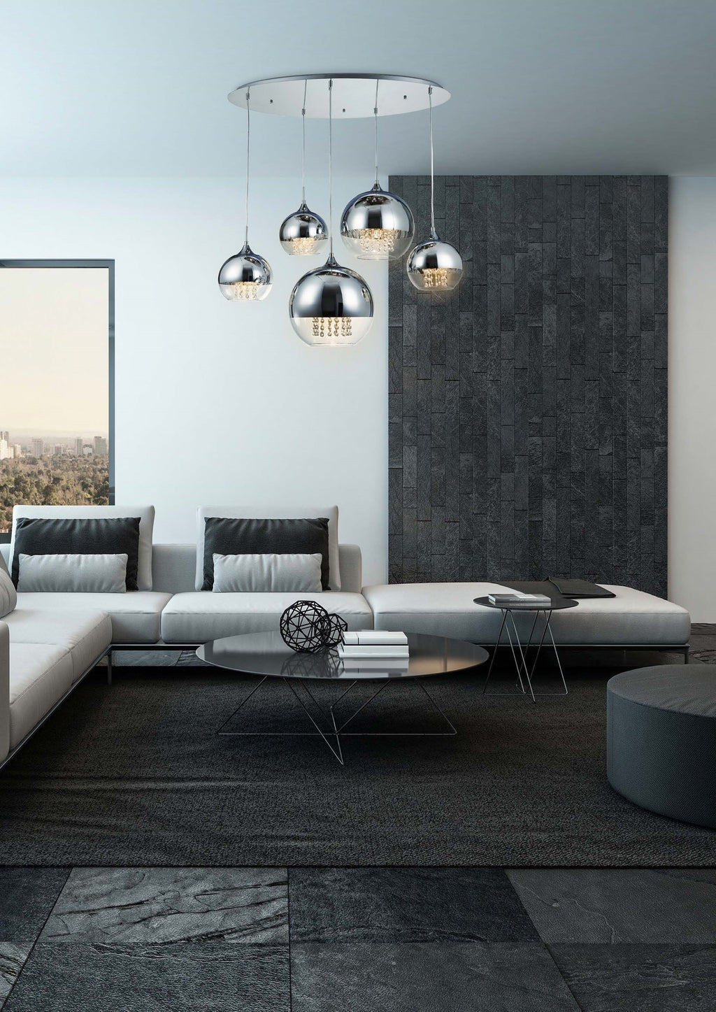 Lampa wisząca Maytoni Fermi IP20 5xE27 P140-PL-170-5-N | Nikiel
