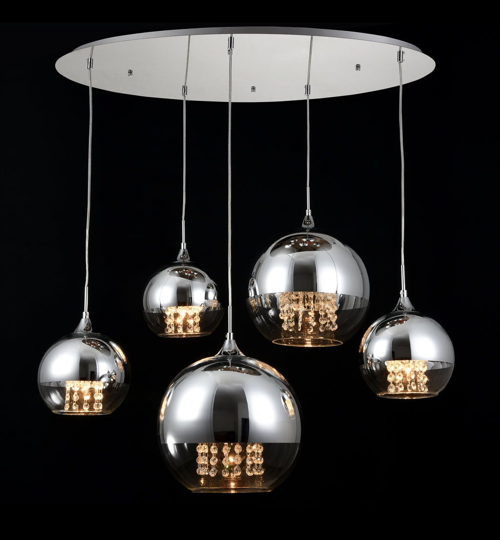 Lampa wisząca Maytoni Fermi IP20 5xE27 P140-PL-170-5-N | Nikiel