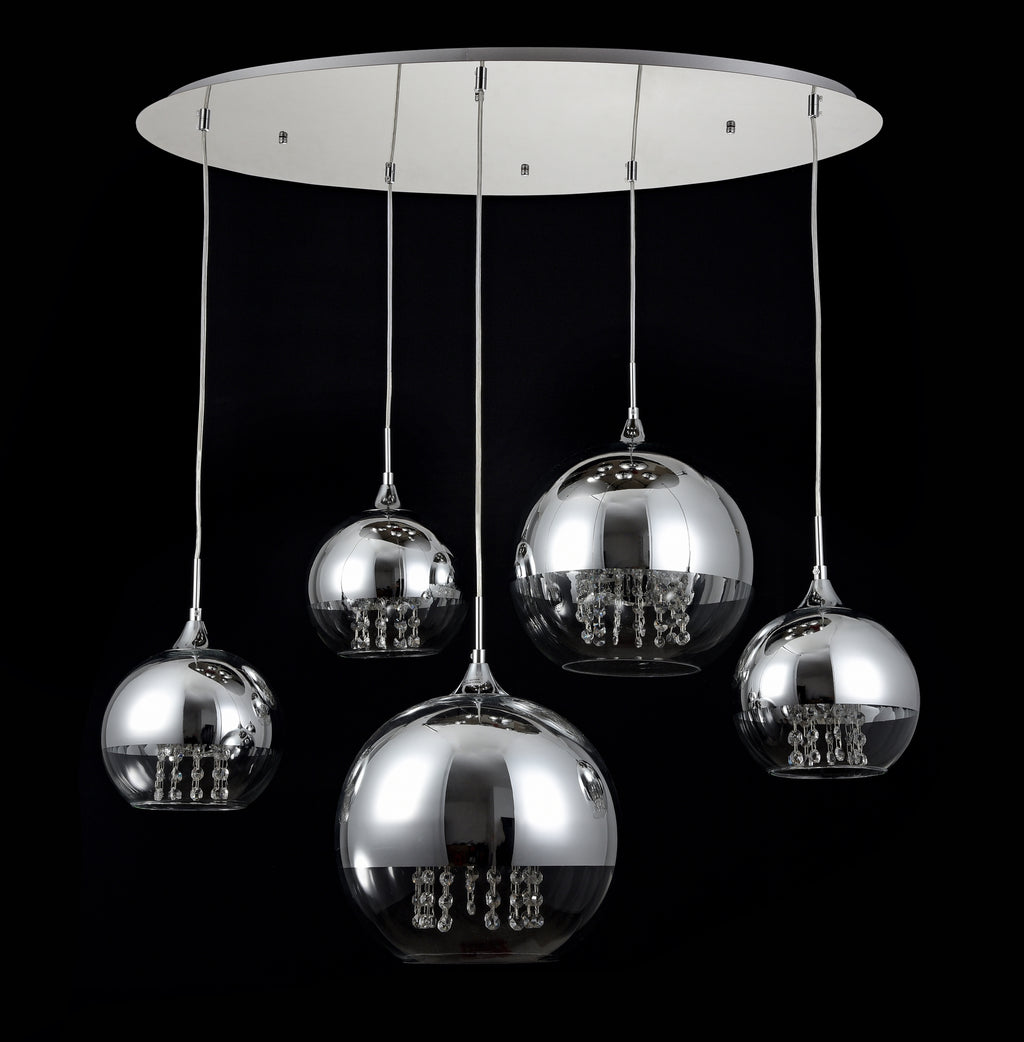 Lampa wisząca Maytoni Fermi IP20 5xE27 P140-PL-170-5-N | Nikiel