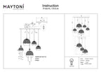 Lampa wisząca Maytoni Fermi IP20 5xE27 P140-PL-170-5-N | Nikiel