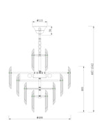 Lampa wisząca Maytoni Flare IP20 6xE14 DIA200PL-06G | Złoto