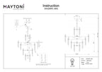Lampa wisząca Maytoni Flare IP20 6xE14 DIA200PL-06G | Złoto
