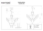 Lampa wisząca Maytoni Flare IP20 8xE14 DIA200PL-08G | Złoto