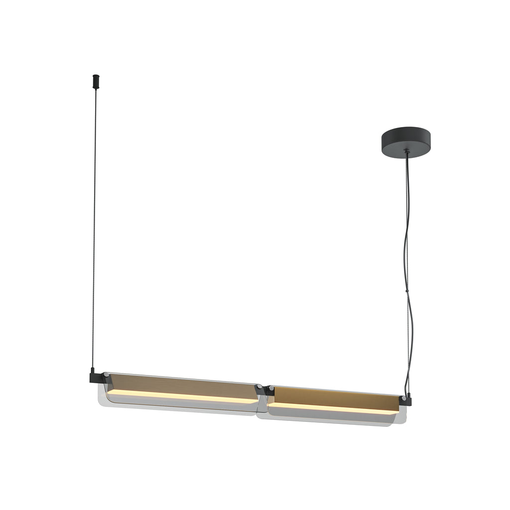 Lampa wisząca Maytoni Flat IP20 x MOD296PL-L20BS3K | Czarny i mosiądz