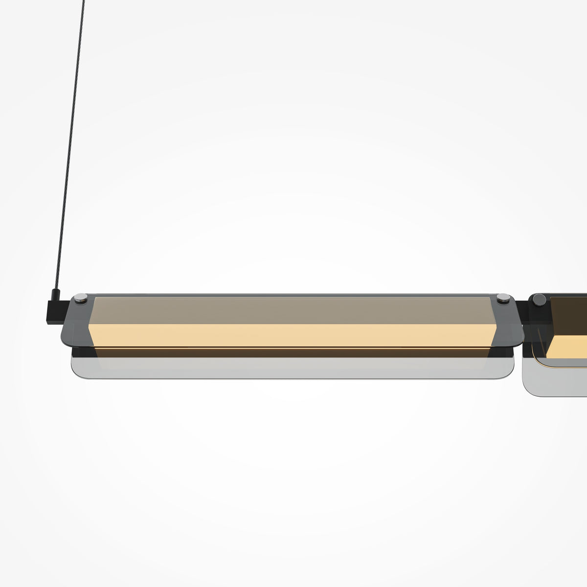 Lampa wisząca Maytoni Flat IP20 x MOD296PL-L20BS3K | Czarny i mosiądz