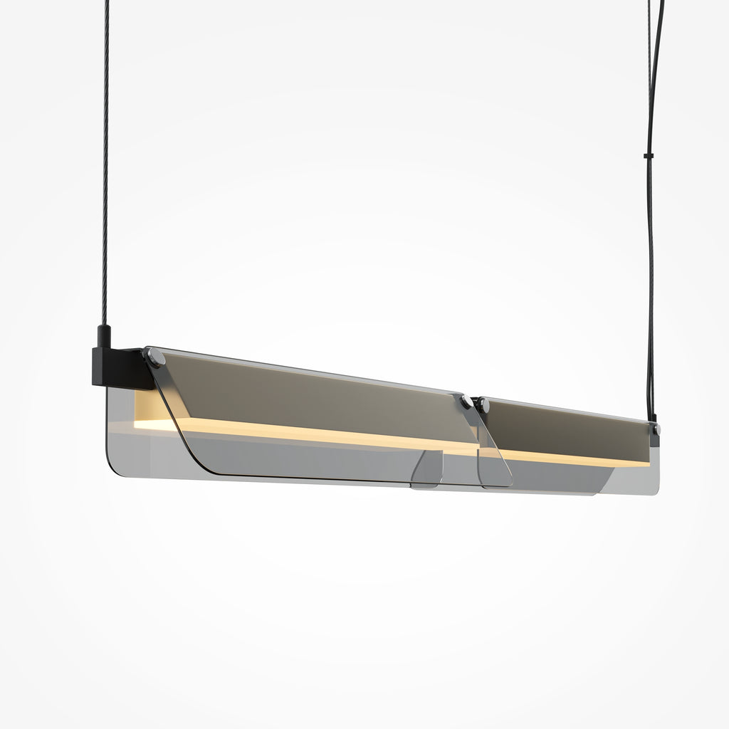 Lampa wisząca Maytoni Flat IP20 x MOD296PL-L20BS3K | Czarny i mosiądz