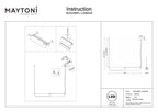 Lampa wisząca Maytoni Flat IP20 x MOD296PL-L20BS3K | Czarny i mosiądz