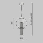 Lampa wisząca Maytoni Flusso IP20 1xGU10 P095PL-01BZ1 | Brązowy