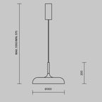 Lampa wisząca Maytoni Gerhard IP20 x MOD189PL-L12B3K1 | Czarny