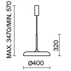 Lampa wisząca Maytoni Gerhard IP20 x MOD189PL-L18B3K1 | Czarny