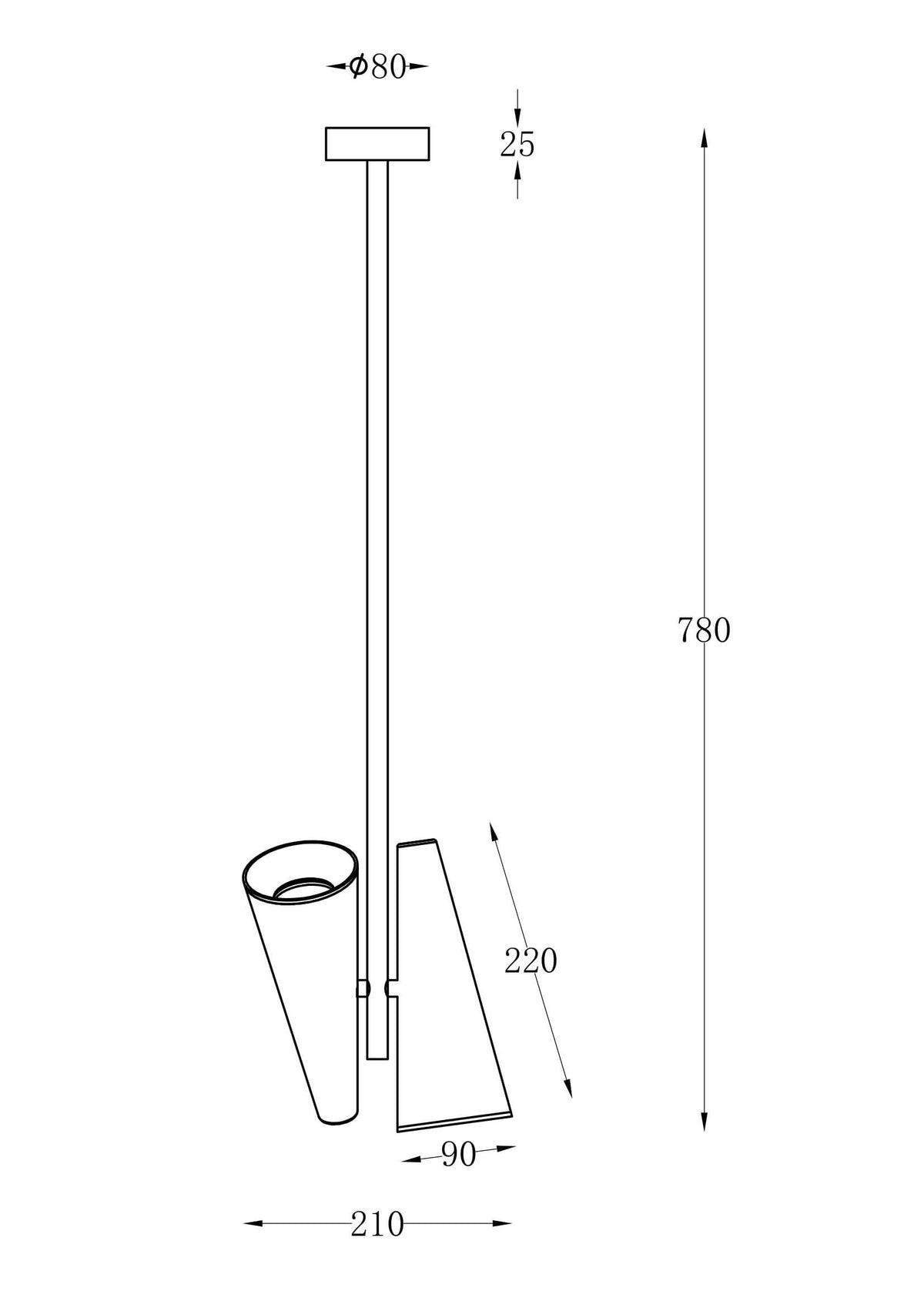 Lampa wisząca Maytoni Giro IP20 2xGU10 MOD095PL-02BS | Mosiądz