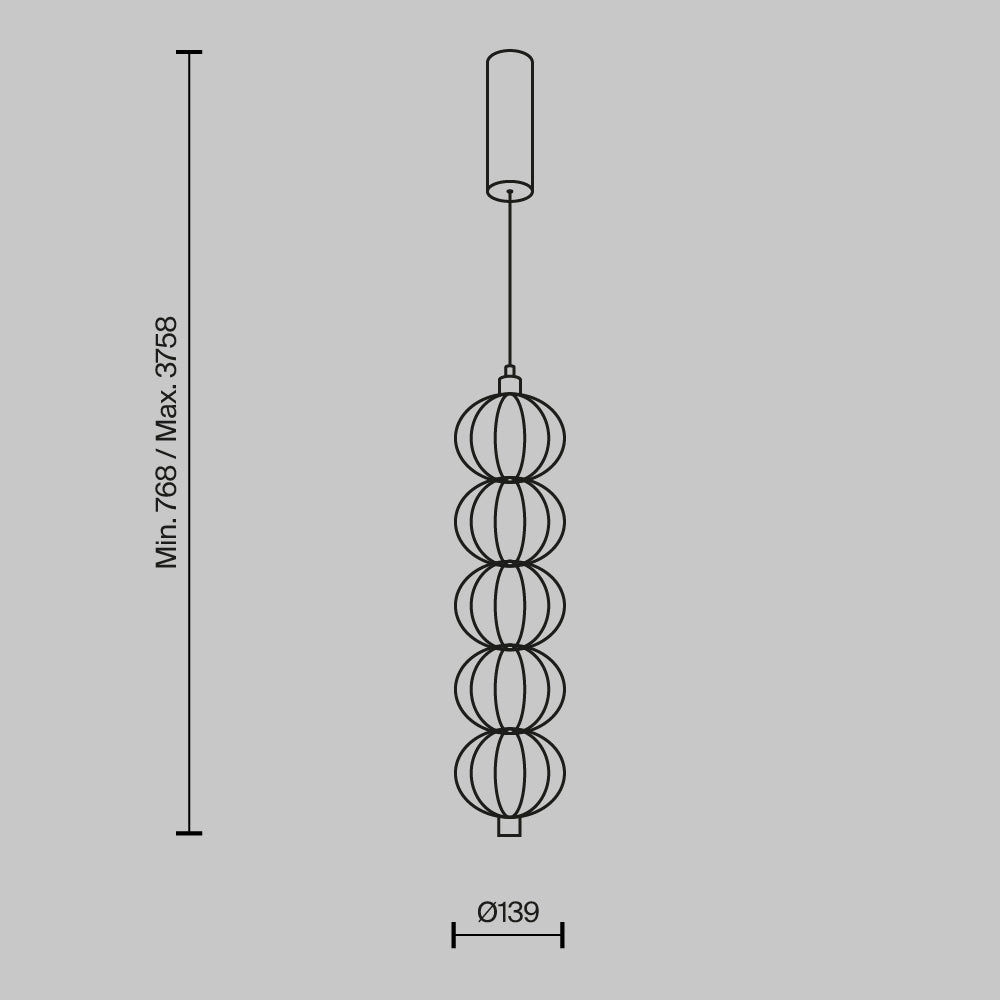 Lampa wisząca Maytoni Golden Cage IP20 x MOD216PL-L10G3K | Złoto