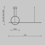 Lampa wisząca Maytoni Halo IP20 x MOD247PL-L49BSK | Mosiądz