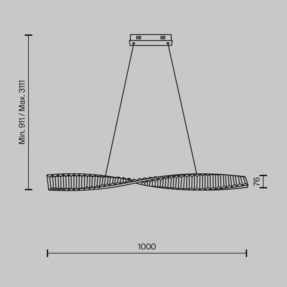 Lampa wisząca Maytoni Krone IP20 x P097PL-L28BS3K | Mosiądz