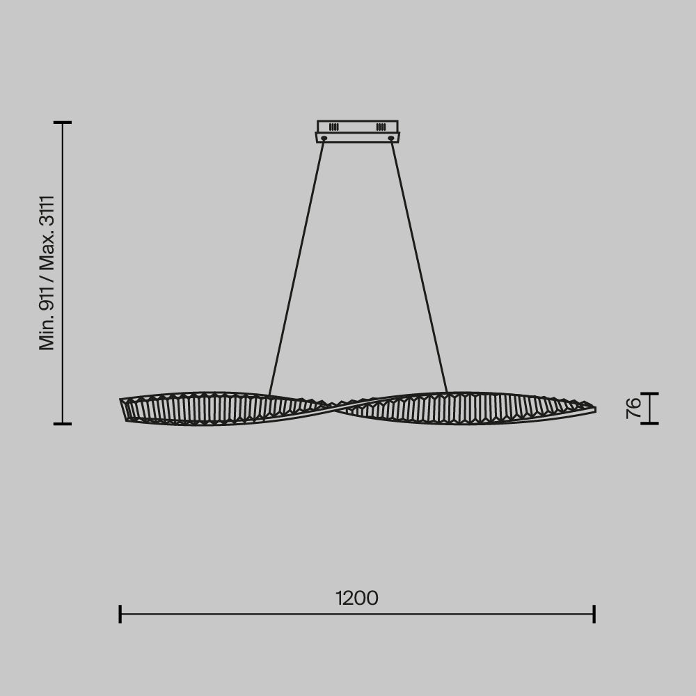 Lampa wisząca Maytoni Krone IP20 x P097PL-L36BS3K | Mosiądz