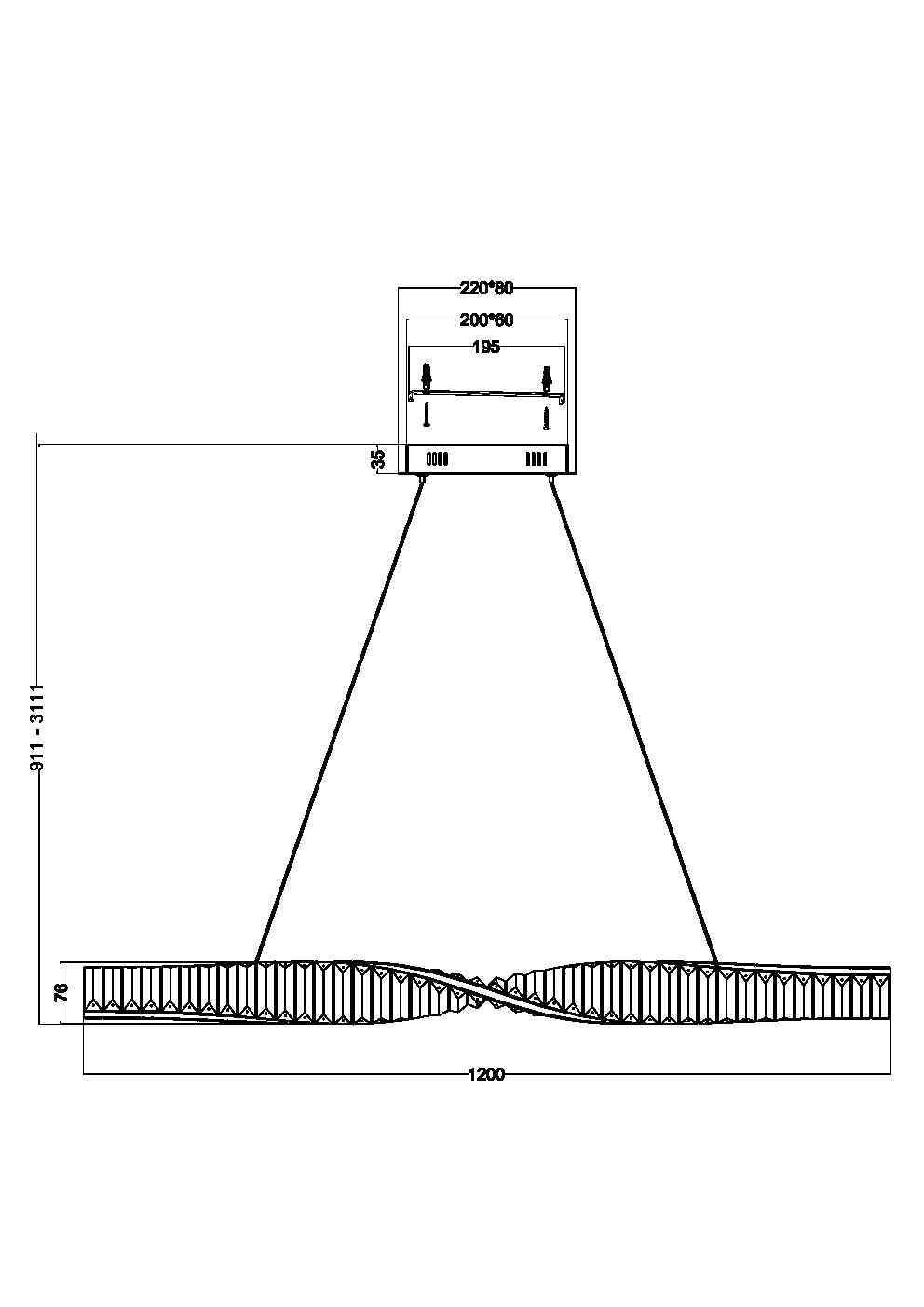 Lampa wisząca Maytoni Krone IP20 x P097PL-L36BS3K | Mosiądz
