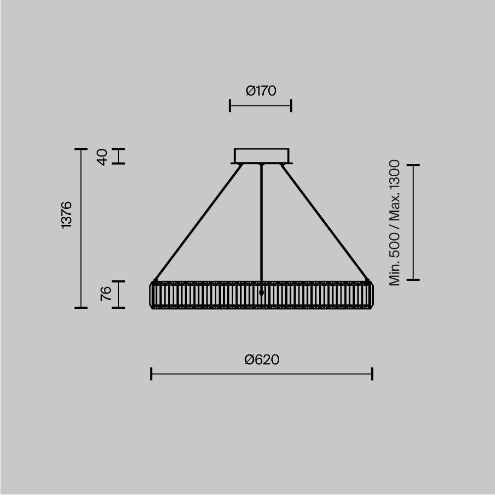 Lampa wisząca Maytoni Krone IP20 x P097PL-L36BS3K1 | Mosiądz