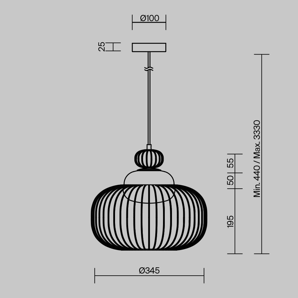 Lampa wisząca Maytoni Levitation IP20 1xG9 MOD376PL-01G | Mosiądz