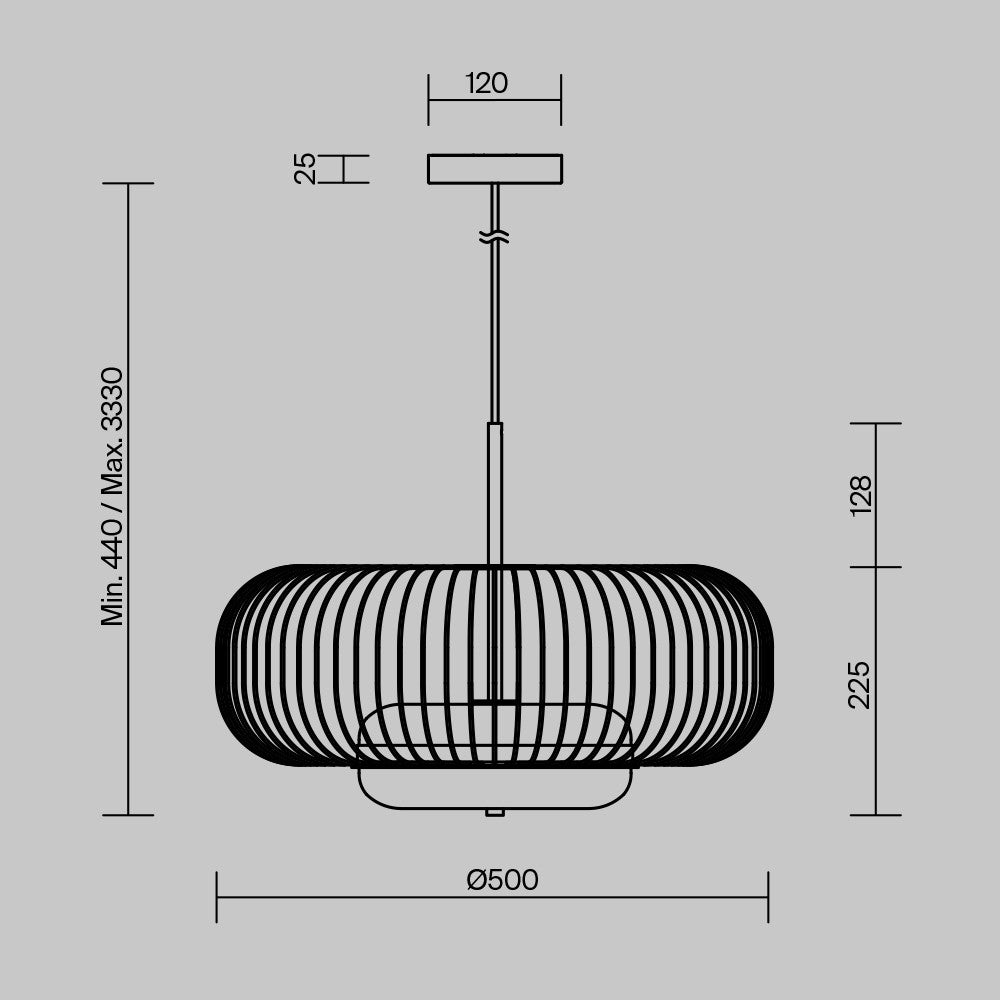 Lampa wisząca Maytoni Levitation IP20 x MOD376PL-L30G3K | Mosiądz