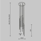 Lampa wisząca Maytoni Light stick IP20 x MOD236PL-L54BS3K | Mosiądz